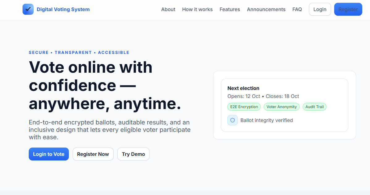 Online Voting System preview